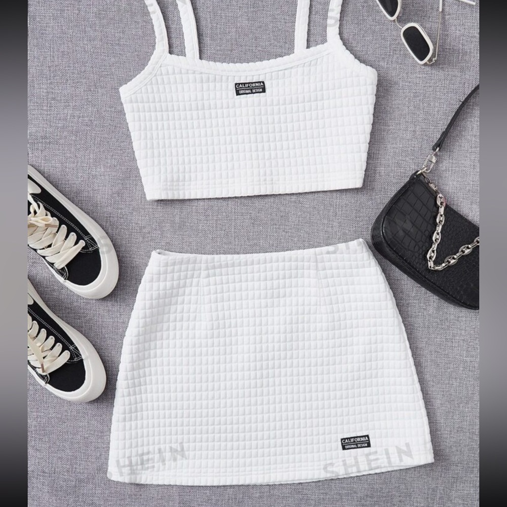 SHEIN 2 piece mini skirt outfit